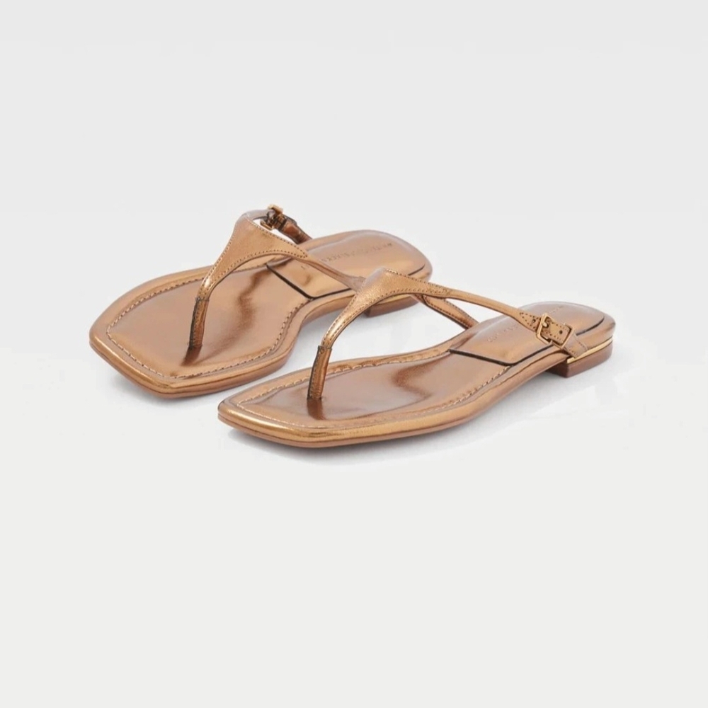 White House Black Market Metallic Sandals - Size 9